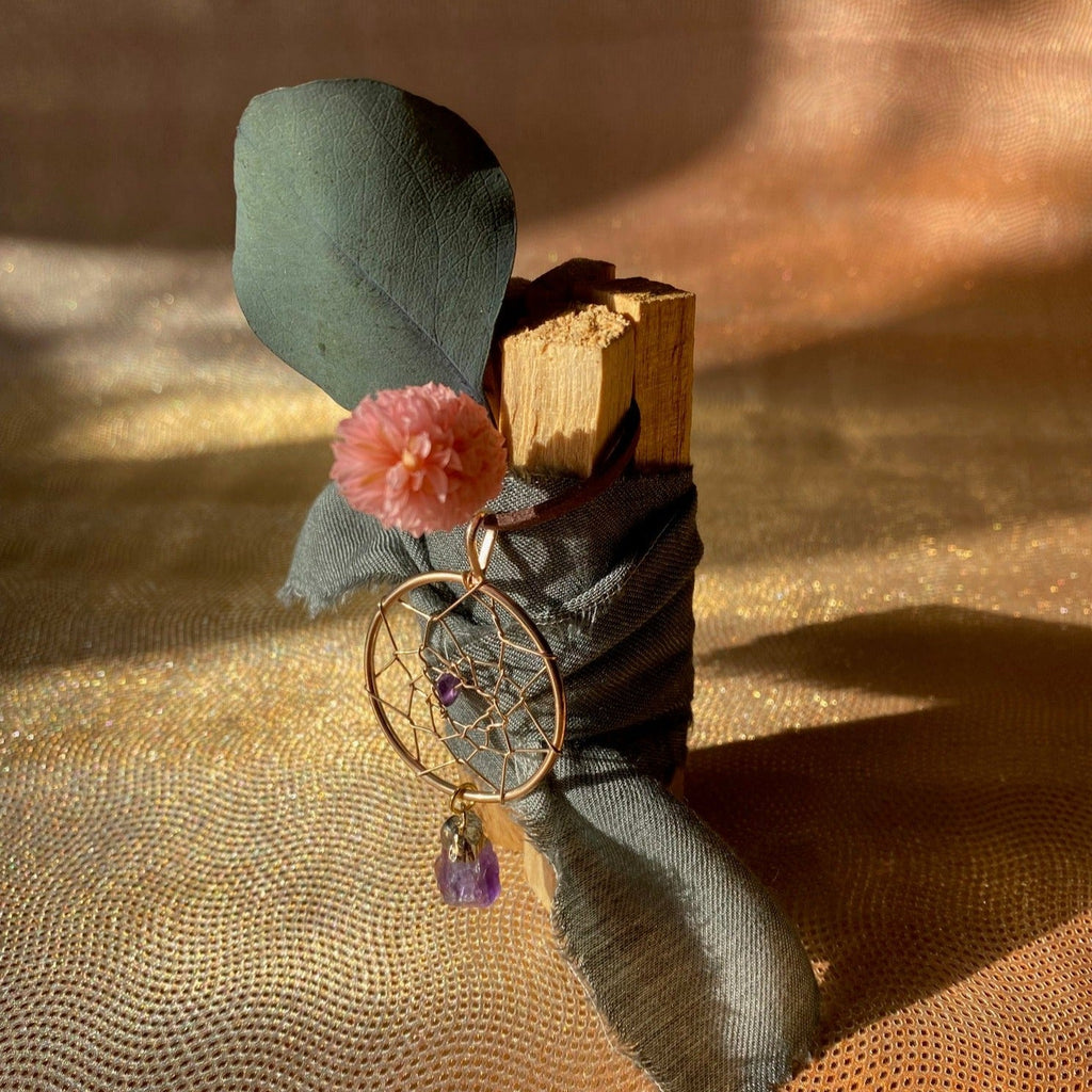 AMETHYST DREAMCATCHER – Bundle mit Palo Santo - dekoration