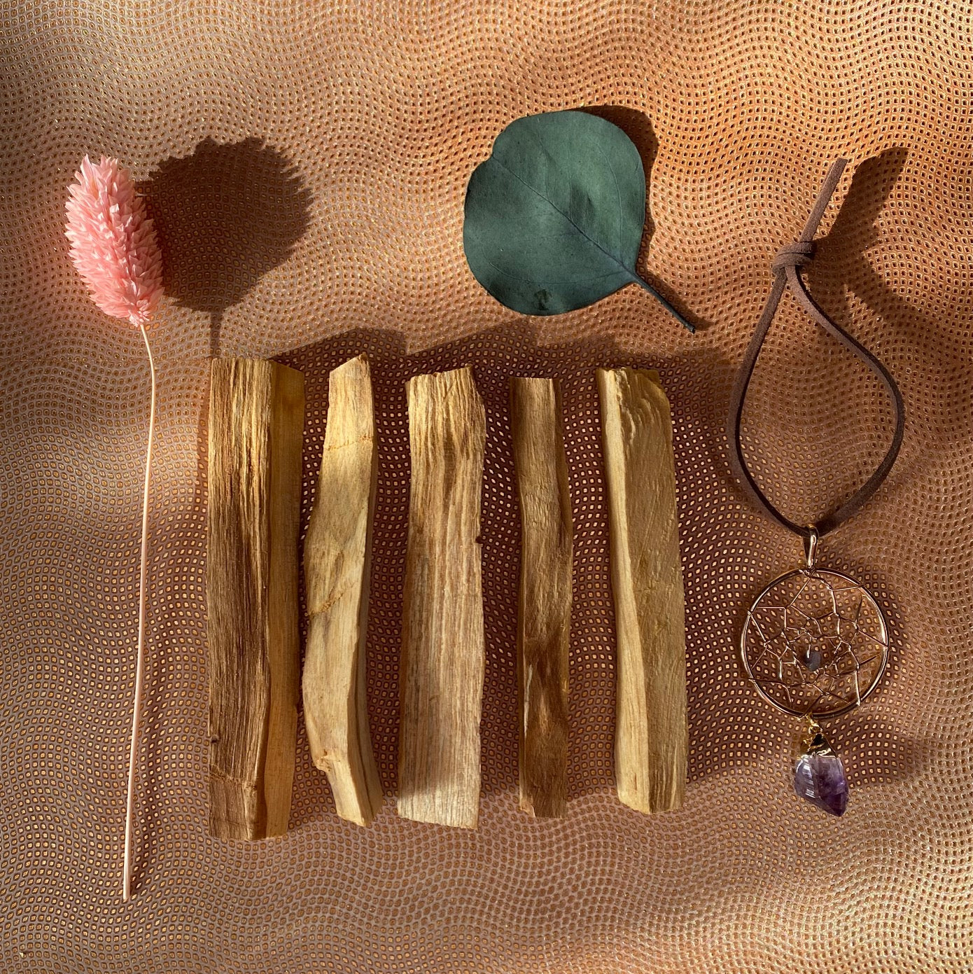 AMETHYST DREAMCATCHER – Bundle mit Palo Santo - dekoration