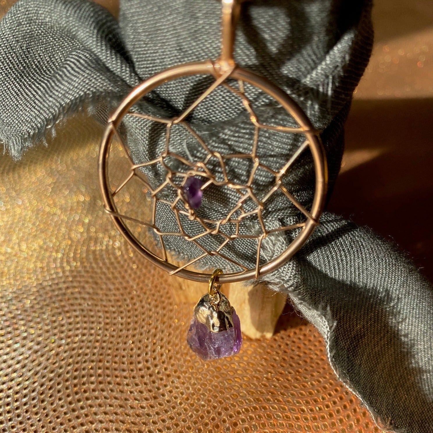 AMETHYST DREAMCATCHER – Bundle mit Palo Santo - dekoration