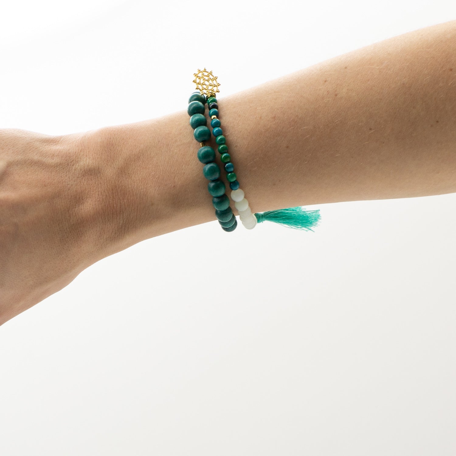 ARMBAND – Handmala-Set mit Wheel of Karma - Schmuck