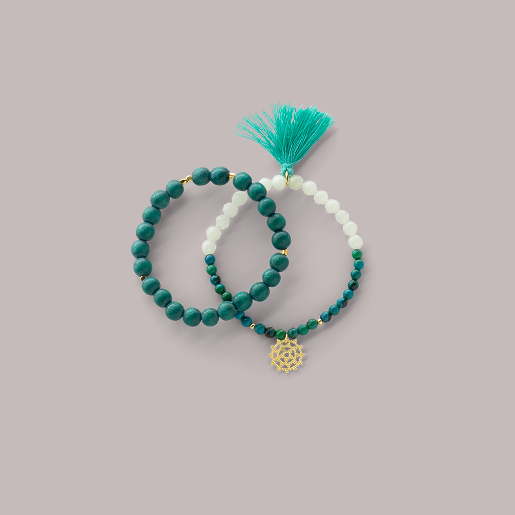 ARMBAND – Handmala-Set mit Wheel of Karma - Schmuck