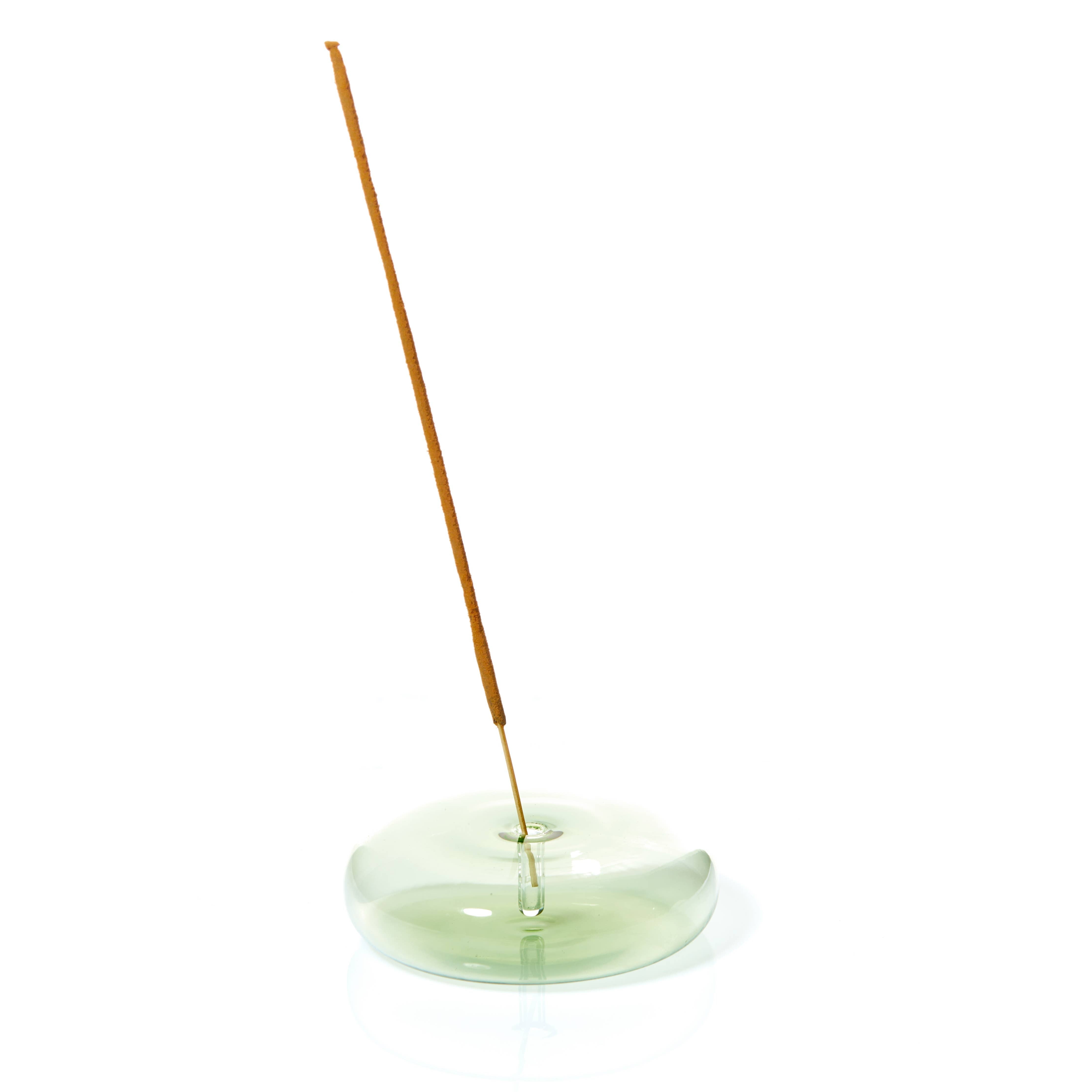 DIMPLE GREEN – Räucherstäbchenhalter Glas - Räucherzubehör