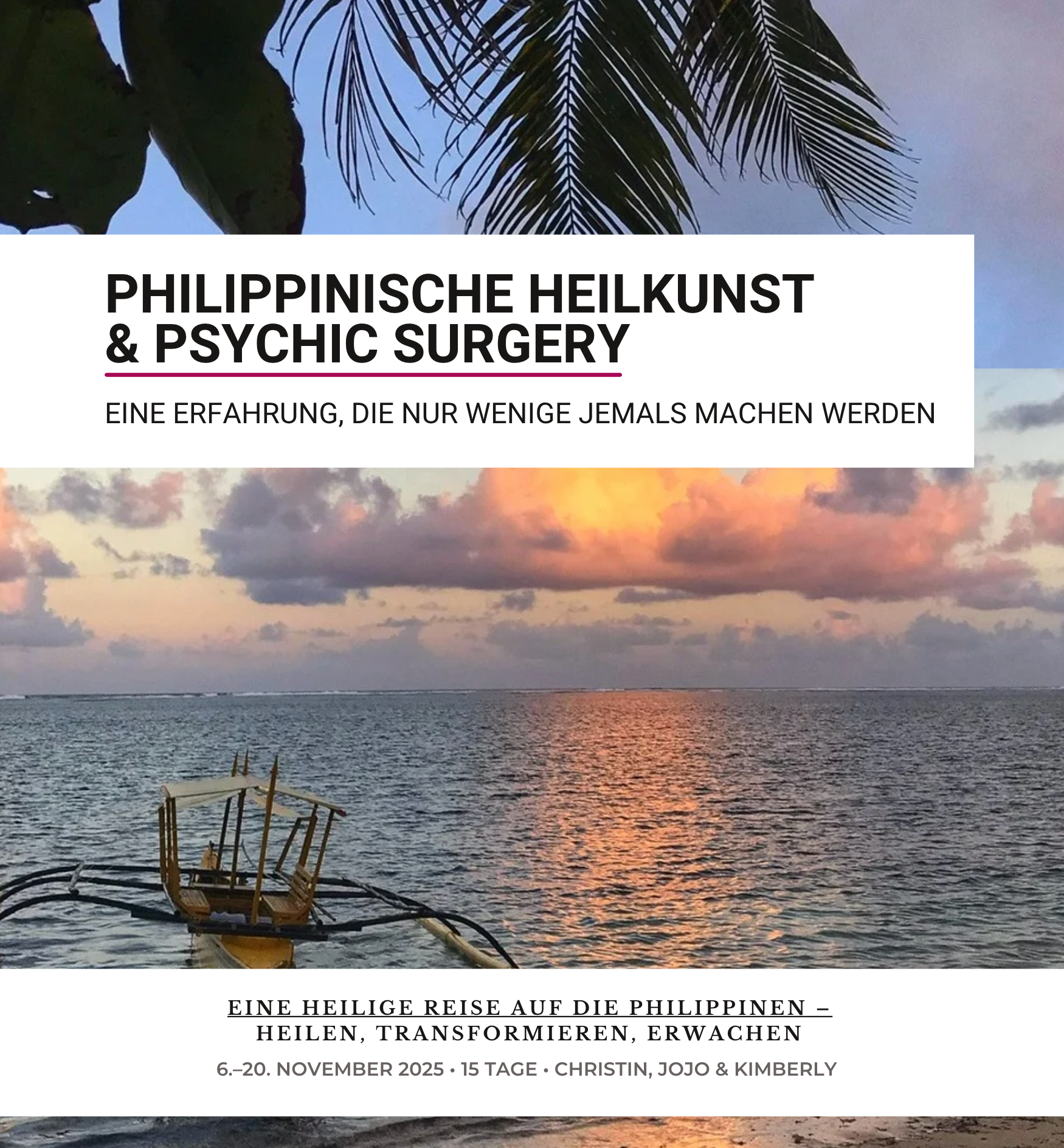 LUXUS-RETREAT AUF DEN PHILIPPINEN – Deine Healing Journey