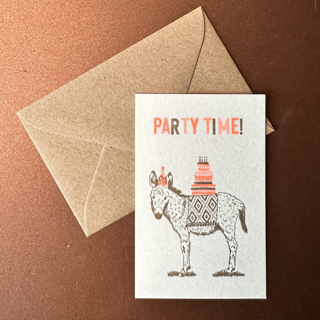 Minikarten mit Briefumschlag - Esel