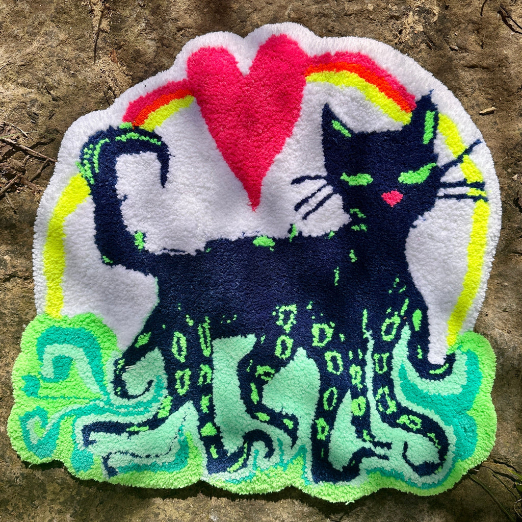 Fortlaufende Tufting-Treffen – Nachmittage & Abende, damit deine Katze auch genügend Beine hat.