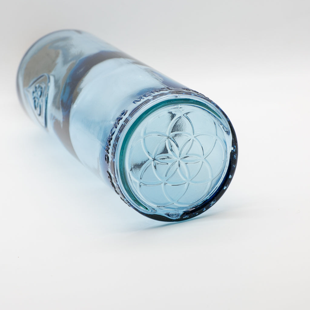WASSERFLASCHE – 1,2 Liter aus Glas mit OM-Symbol - Flaschen