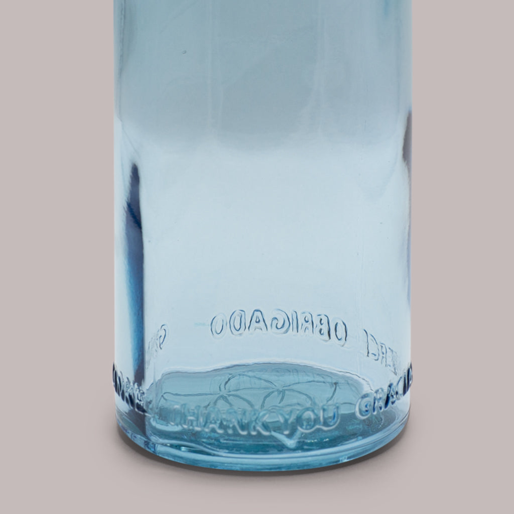 WASSERFLASCHE – 1,2 Liter aus Glas mit OM-Symbol - Flaschen