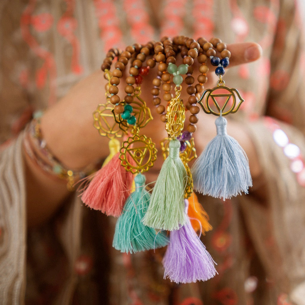 DRITTES AUGE - Sandelholz Chakrakette - Schmuck