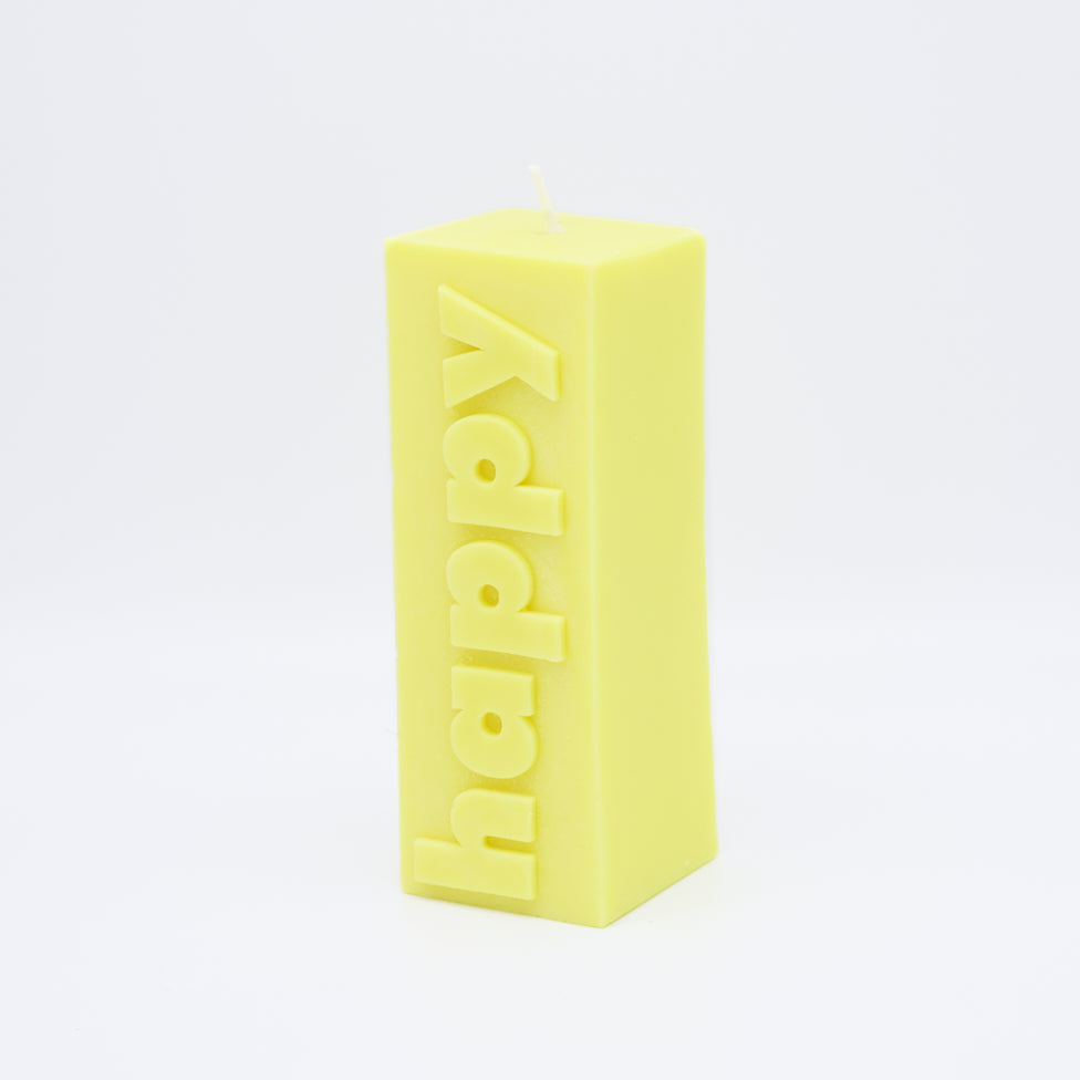 HAPPY – Statement Block Kerze - Kerzen