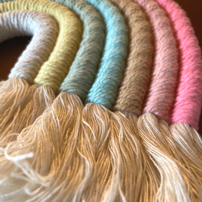 REGENBOGEN – Makramee Dekoration - Regenbogen