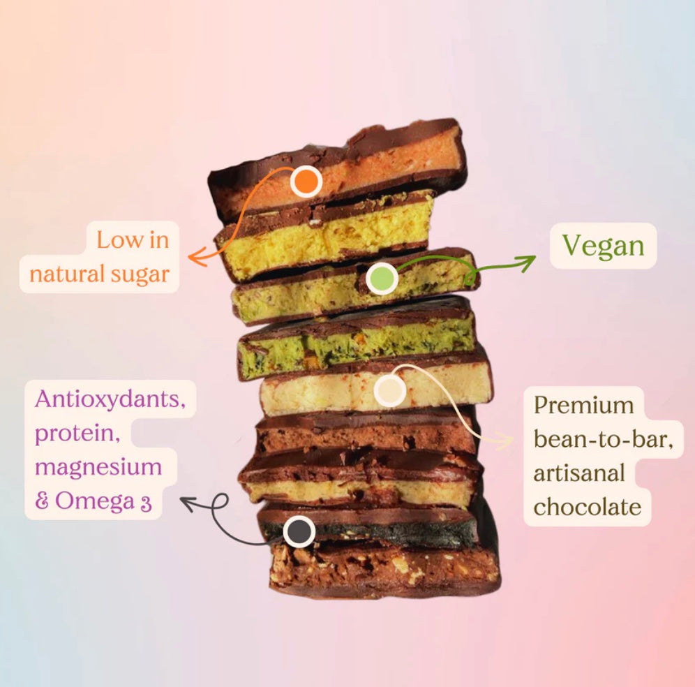 CASHEW & MATCHA – Chakra-Praline Liebe (vegan) - schokolade