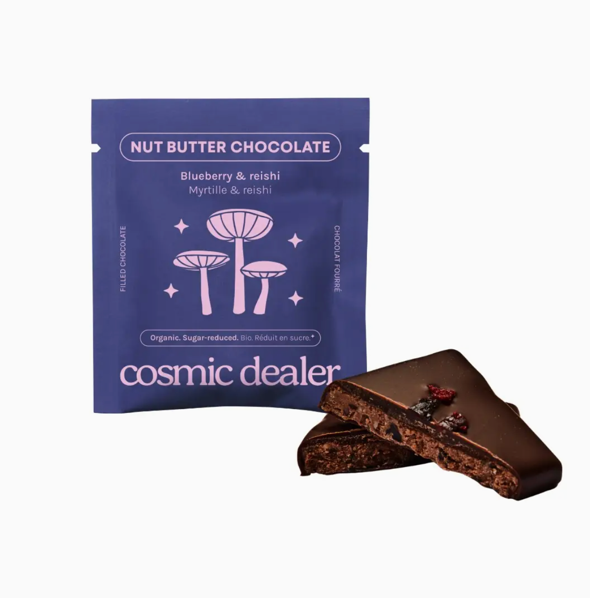 Blaubeere & Reishi – vegane Bio-Praline mit Preis-Awards von Cosmic Dealer | Marschmellow Soulfood