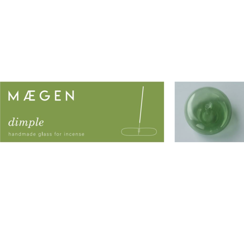 DIMPLE GREEN – Räucherstäbchenhalter Glas - Räucherzubehör