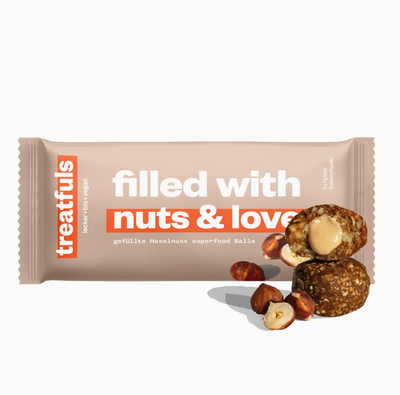 FILLED WITH NUTS & LOVE - Haselnussbutter gefüllte Energieballs VEGAN