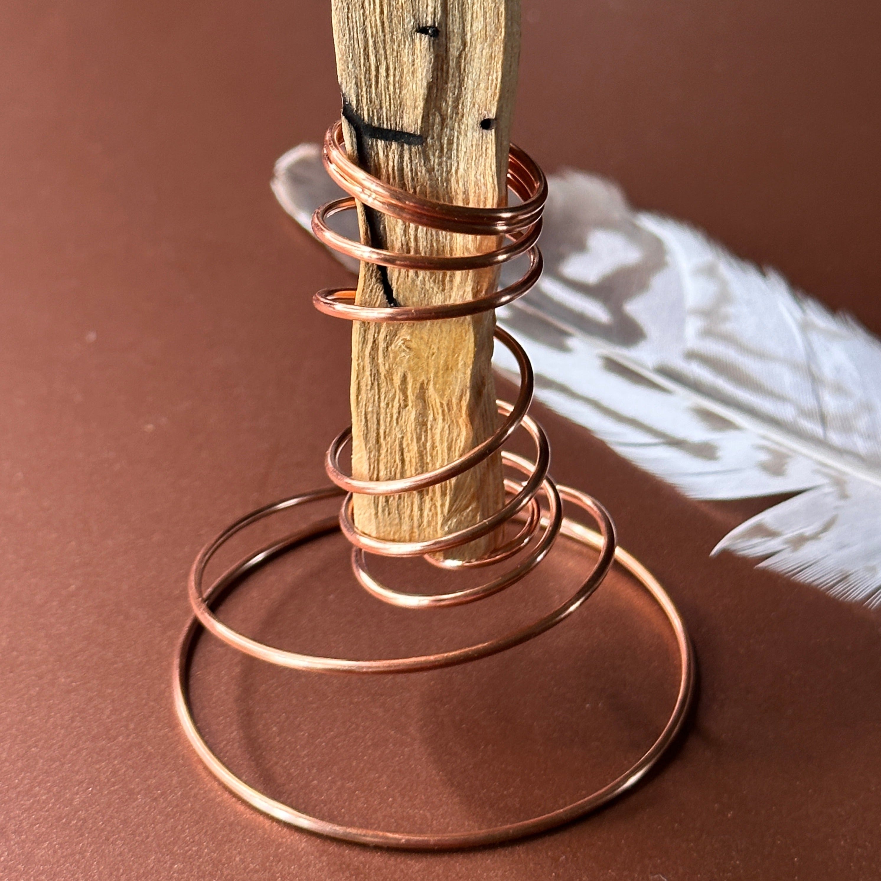 KUPFER SPIRALE – Palo Santo Halter - Räucherzubehör