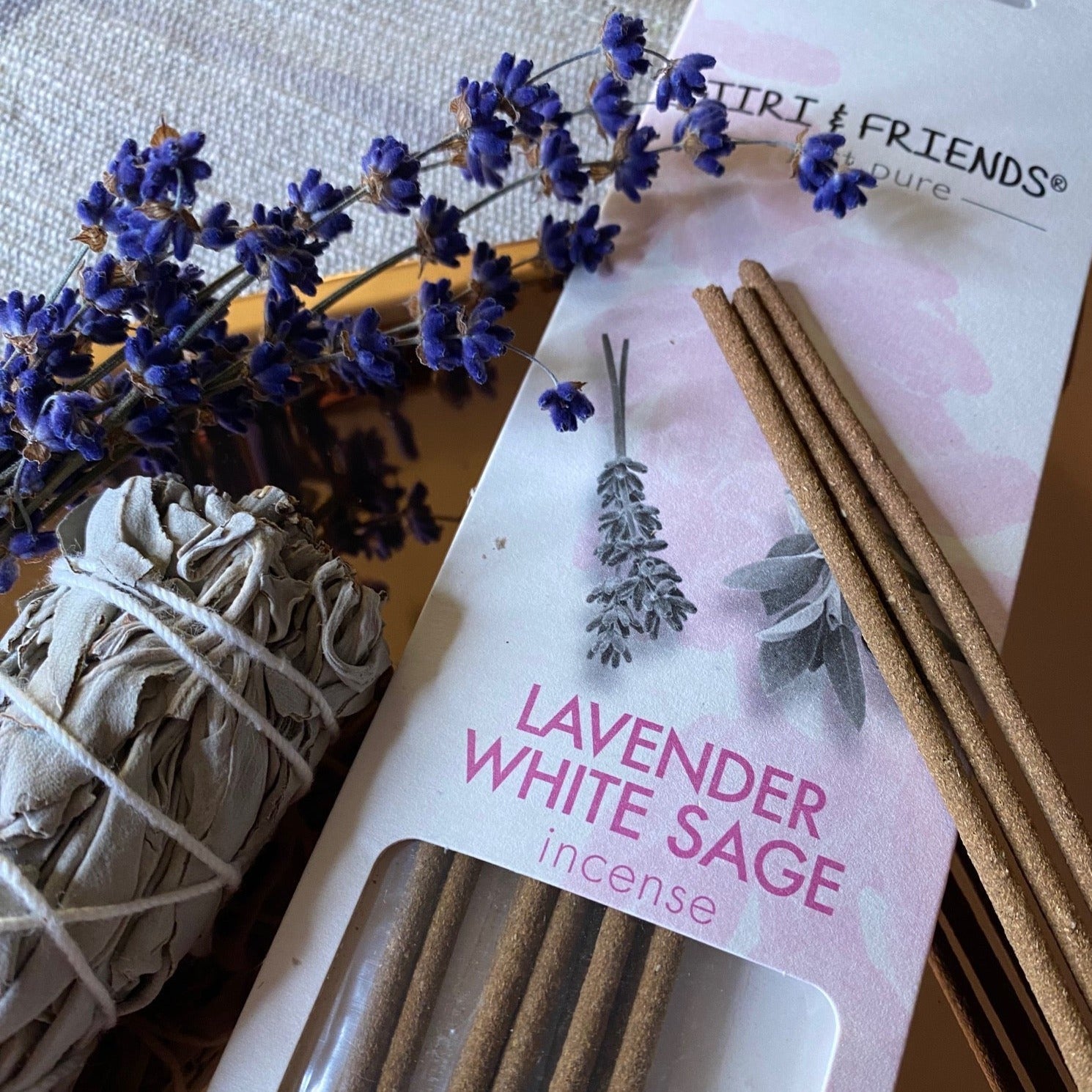 LAVENDEL mit WEISSEM SALBEI – Räucherstäbchen