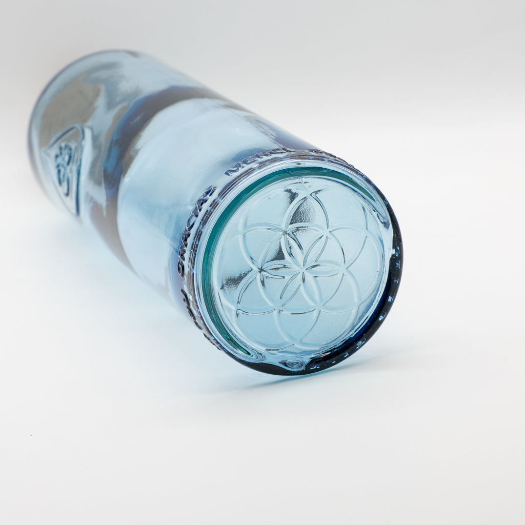 LEBENSKRAFT – Glas-Wasserflasche mit OM-Symbol 1,2 Liter