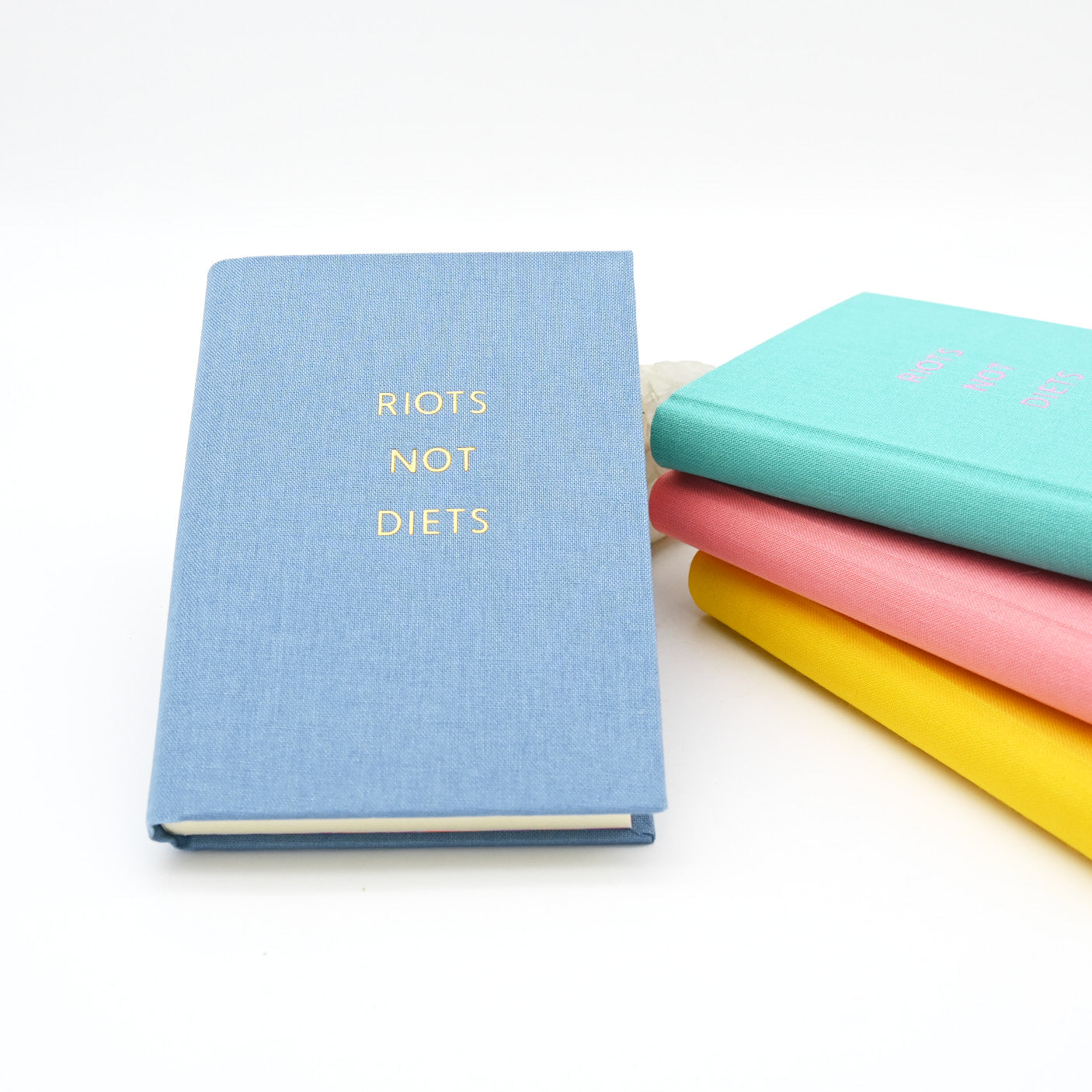Riots Not Diets – Notizbuch A6 - sky blue