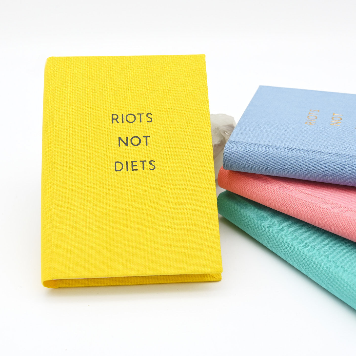 Riots Not Diets – Notizbuch A6 - sunny yellow