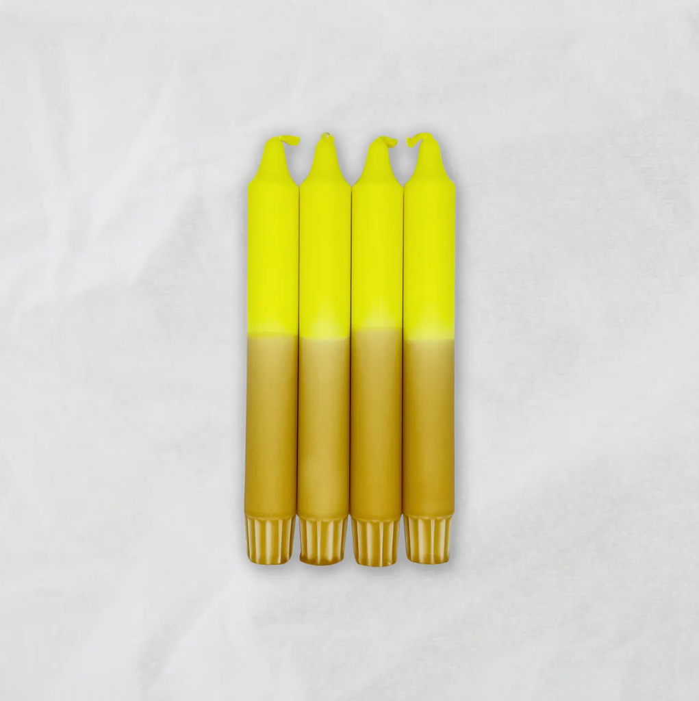 BRIGHT YELLOW X LEMON CURRY – Dip Dye Design Kerzen