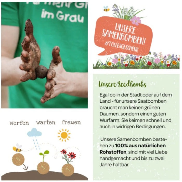 BEE HAPPY – Samenbomben - Rasen & Garten