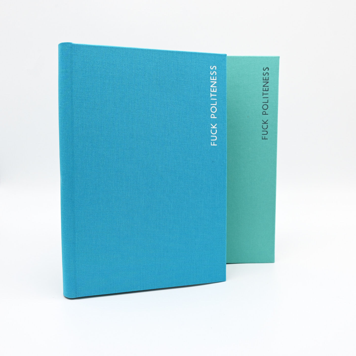 F*ck politeness – Notizbuch A5 - bright blue